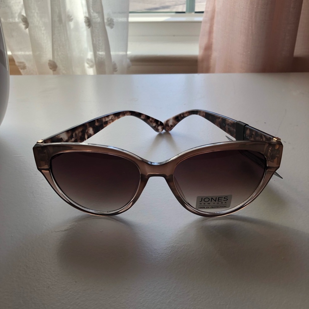 Jones New York Taupe Gradient Cat-Eye Sunglasses with Tortoiseshell Temples